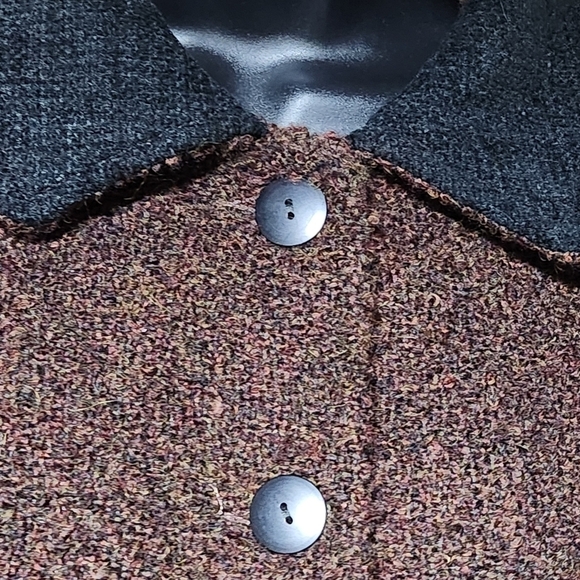 Weave Of The Irish Women's 90% Wool Sweater Collar Jacket Cardigan Brown Size S - Picture 6 of 8